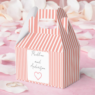 Elegant Tangerine Wedding Favor Box