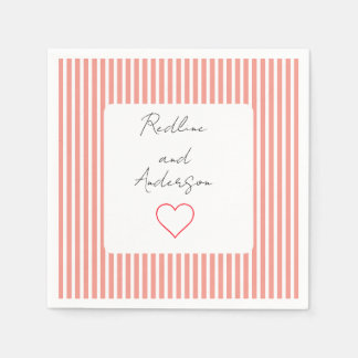 Elegant Tangerine Wedding Napkin