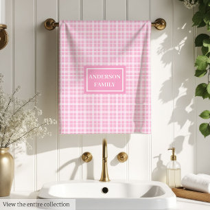 Elegant Tartan Bath Towels Personalized Pastel Gif
