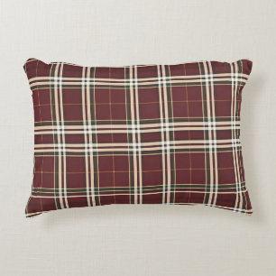 Elegant Tartan-Inspired Accent Pillow