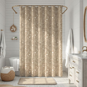 Elegant Taupe Brown Floral