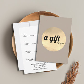 Elegant Taupe Faux Gold Circle Salon