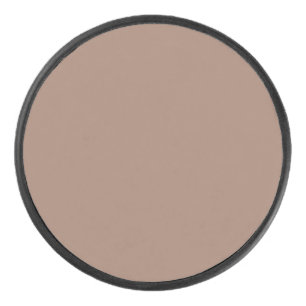Elegant Taupe Round Coaster - Minimalist Style Hockey Puck