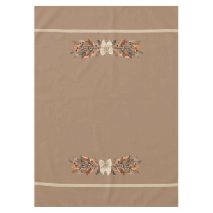 Elegant Taupe “Thanksgiving Leaves” Tablecloth