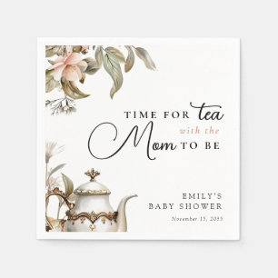 Elegant Tea Party Baby Shower Napkin