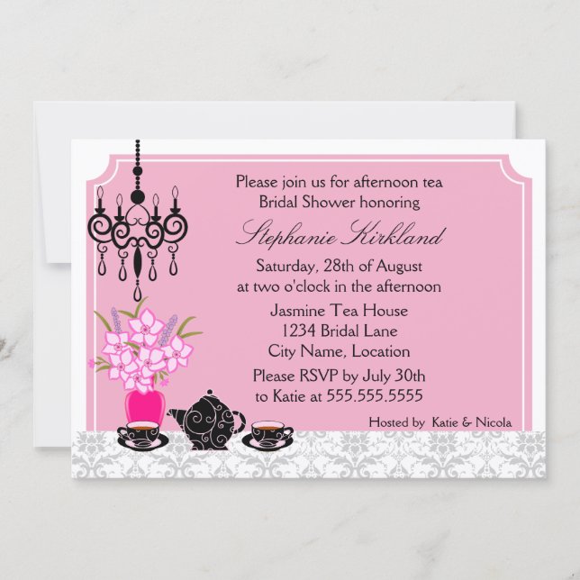 Elegant Tea Party Invitation (Front)