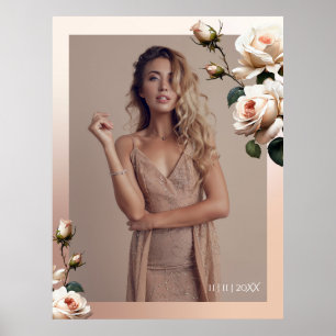 Elegant Tea Rose Bridal Shower  Poster