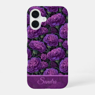 Elegant Teacher Appreciation Gift Carnation Floral iPhone 16 Case