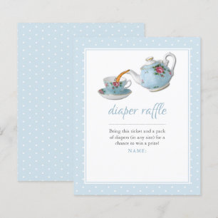 Elegant Teacup Baby Shower Tea Party Diaper Raffle