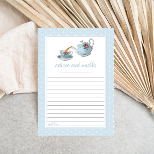 Elegant Teacups Baby Shower Tea Party Advice Card