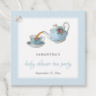 Elegant Teacups Baby Shower Tea Party Favour Tags