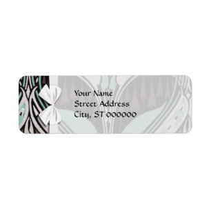 elegant teal and wine art nouveau design