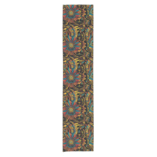 Elegant Teal "Aztec Dream" Decorative Table Runner