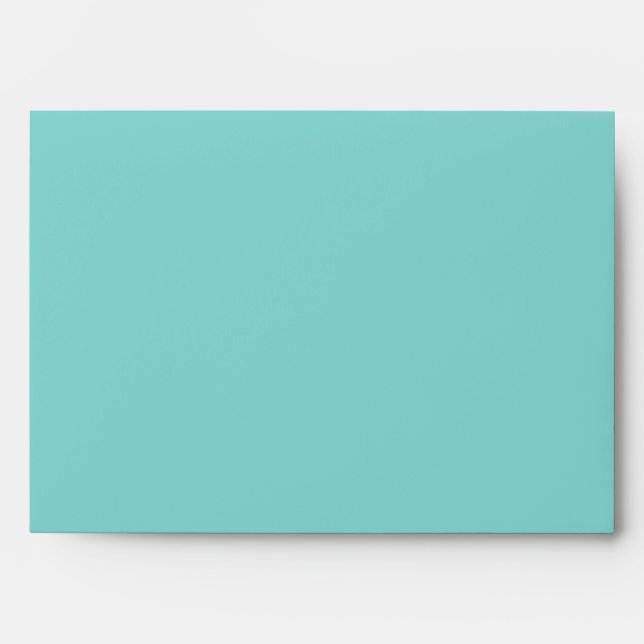 Elegant Teal Blue and Gold Linen Envelopes (Front)