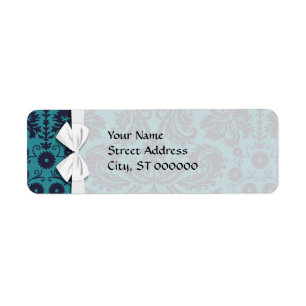 elegant teal blue and midnight damask