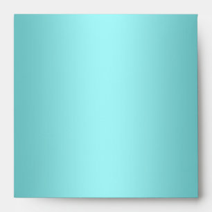 Elegant Teal Blue Coral Linen Envelopes