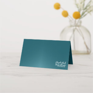 Elegant Teal Blue Place Card or Escort Card