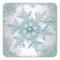 Elegant Teal Blue Snowflake Stickers