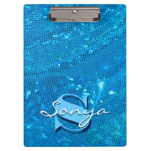 Elegant Teal Draped Fabric Clipboard