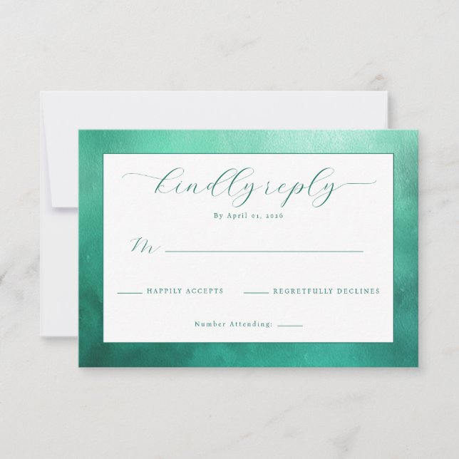 Elegant Teal Formal Response (Front)
