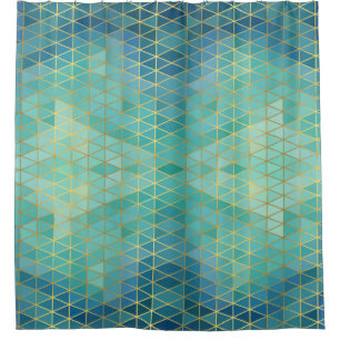 Elegant Teal Gold Turqouise Geometric