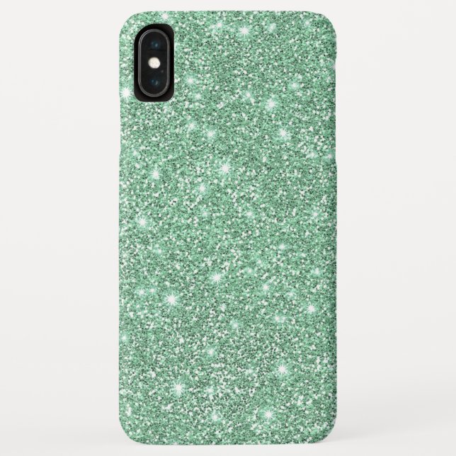 Elegant Teal Green Faux Glamorous Glitter Case-Mate iPhone Case (Back)