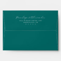 Elegant Teal Minimalist Calligraphy