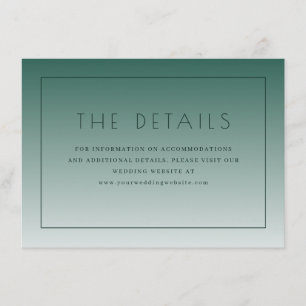 Elegant Teal Minimalist Gradient Enclosure Card