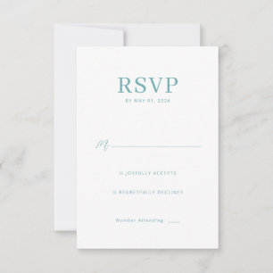 Elegant Teal RSVP Card