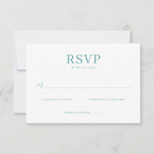 Elegant Teal RSVP Card