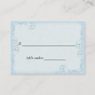 Elegant Teal Scrollwork Wedding Table Placecard
