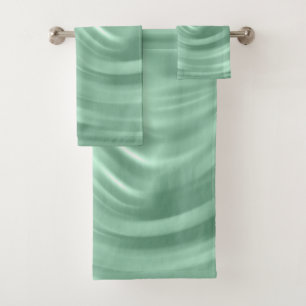 Elegant Teal Swirl Pattern Chic Stylish Bath Towel Set