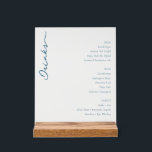 Elegant Teal Typographic Menu Sign<br><div class="desc">This elegant wedding menu features a minimalist design with a clean white background, highlighting the text elements for a sophisticated look. The word "Drinks" is artistically written in a soft teal cursive script on the left, while the right side presents a structured list of beer, wine, and spirits options in...</div>