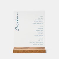 Elegant Teal Typographic Menu Sign