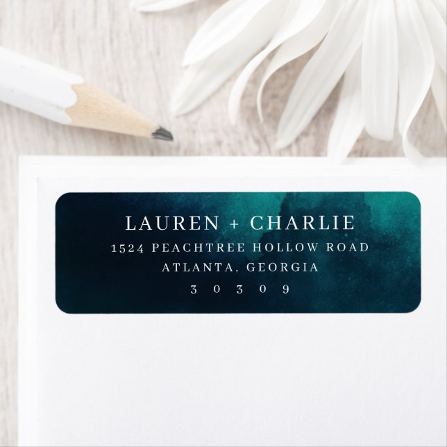 Elegant Teal Watercolor (Insitu)