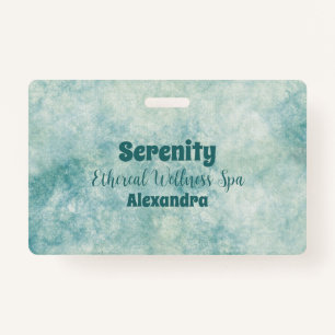 Elegant Teal Watercolor Badge