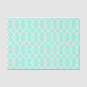 Elegant Teal Wave Pattern Tissue Paper