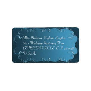 Elegant Teal Wedding Address Labels