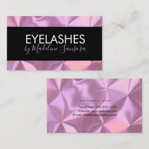 Elegant Technicien Eyelash Carte de visite de soie