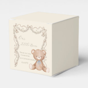 Elegant Teddy Bear Baby Shower Favor Box
