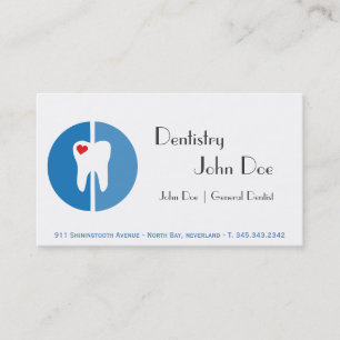 Elegant teeth logo dentist dental business card