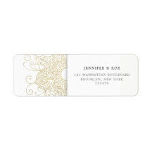 Elégant teint or look Mandala minimaliste