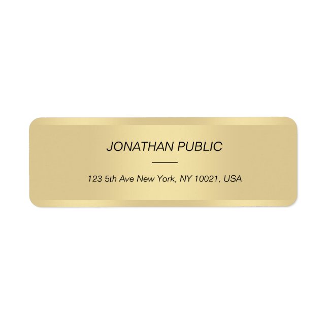 Elegant Template Gold Cursive Text Font Modern (Front)