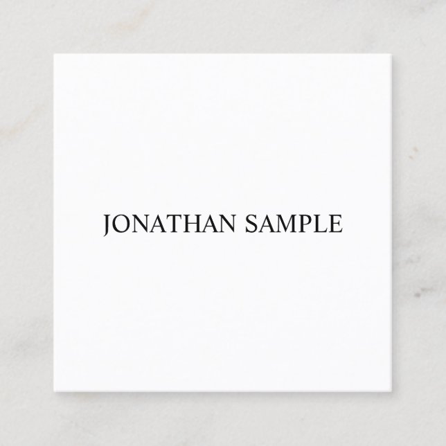 Elegant Template Modern Simple Professional Square Business Card (Front)