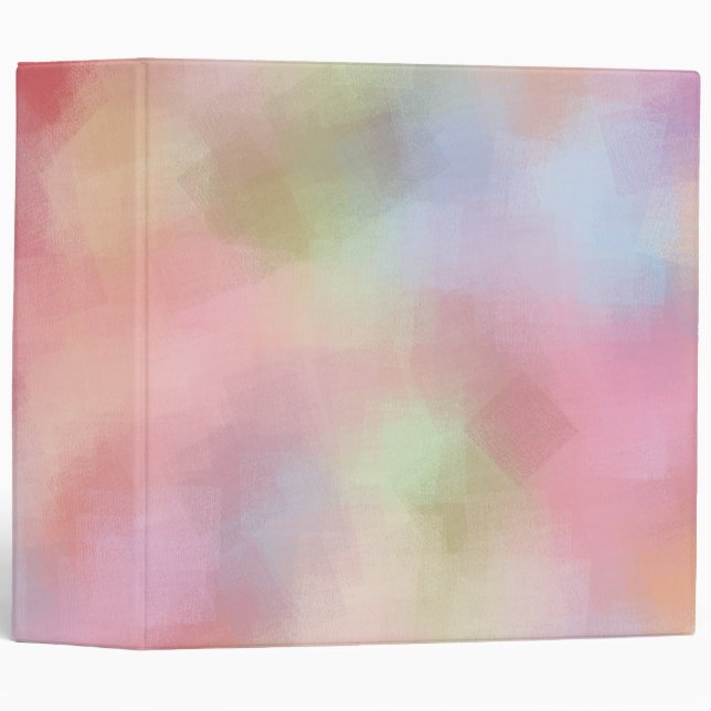Elegant Template Pastel Colours Red Pink Yellow Binder (Front/Spine)