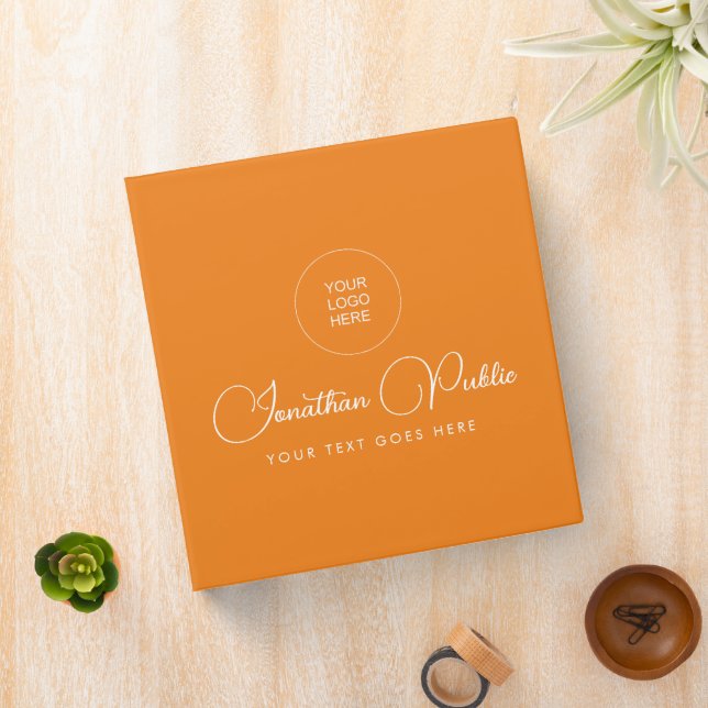 Elegant Template Trendy Modern Typography Name Binder (In Situ)