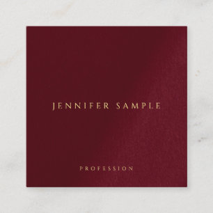 Elegant Template Your Custom Gold Color Text Square Business Card