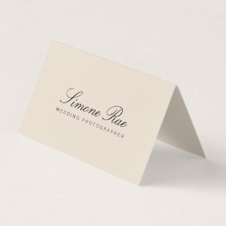 Elegant Tent Fold Modern Script Business Card