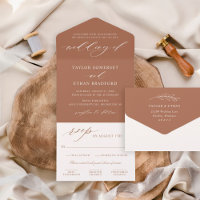 Elegant Terracotta Calligraphy Script Wedding
