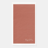 Elegant Terracotta Custom Paper Guest Towels